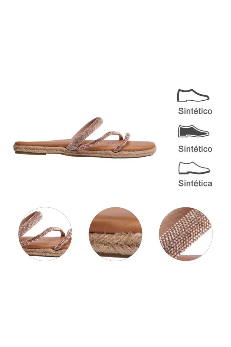 Sandalia Piso Para Mujer Lob Footwear Oro Rosado 15105721 - Imagen 9