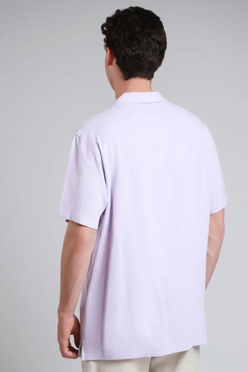 Camisa Mezcla De Lino Manga Corta - Imagen 4