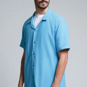 Camisa Texturizada Manga Corta