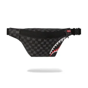 RIÑONERA SPRAYGROUND DRIP CHECK SHARK CROSSBODY NEGRA