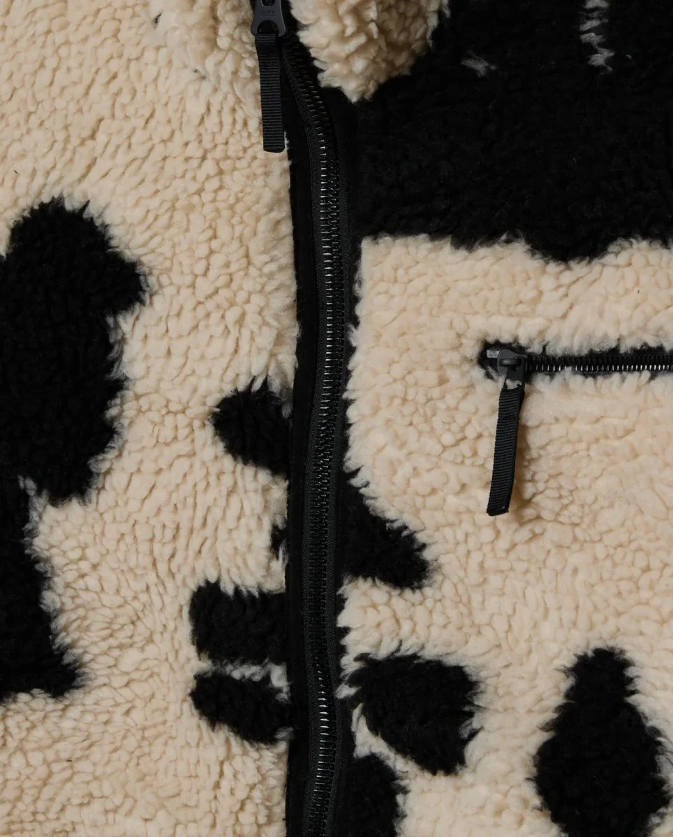 Chaqueta Polar Obey Shaggy Sherpa Negro Unisex - Imagen 3