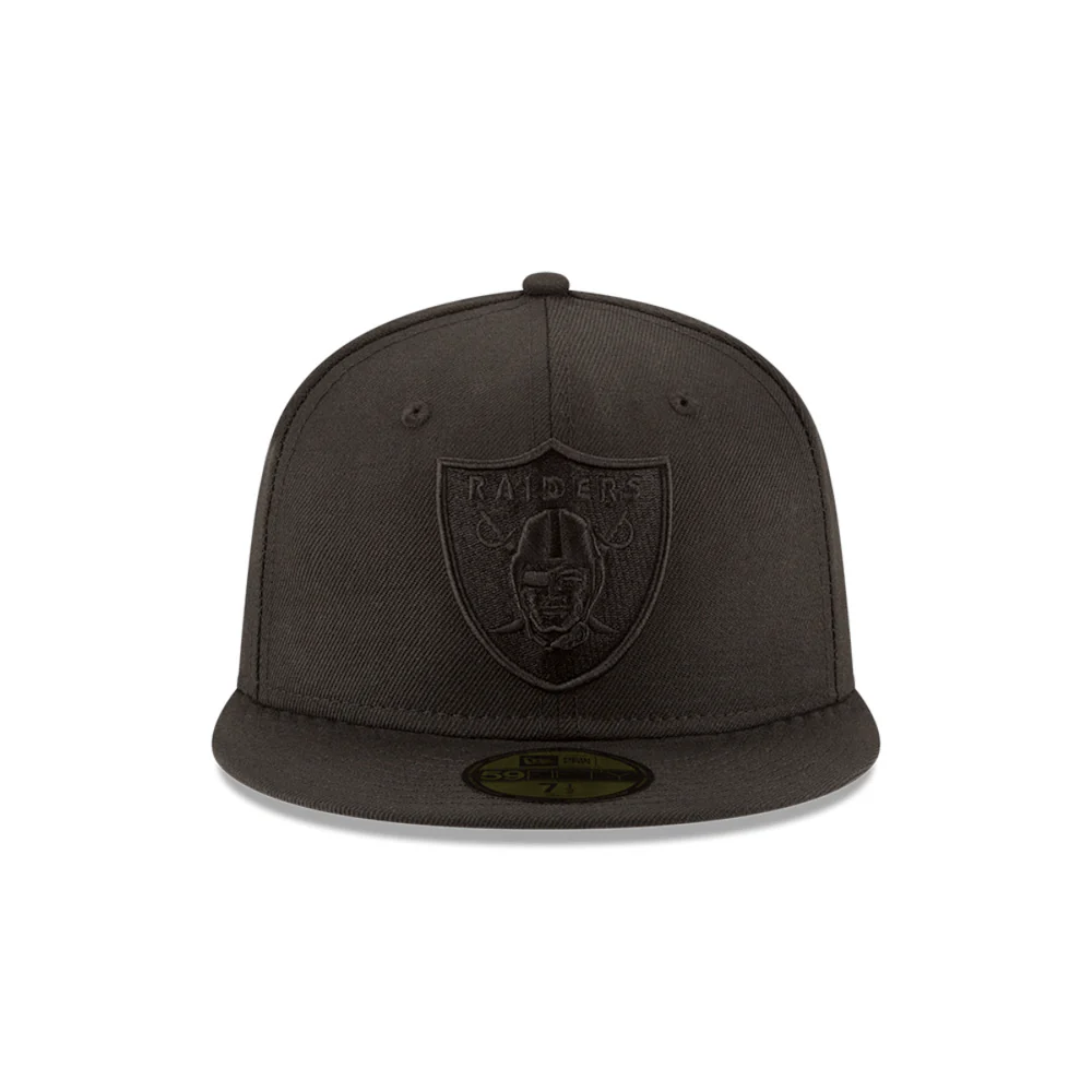 NEW ERA 59FIFTY NFL LAS VEGAS RAIDERS BLACK ON BLACK GORRA CERRADA NEGRA - Imagen 3