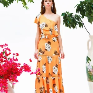 Vestido Maxi One Shoulder Olanes Bajos