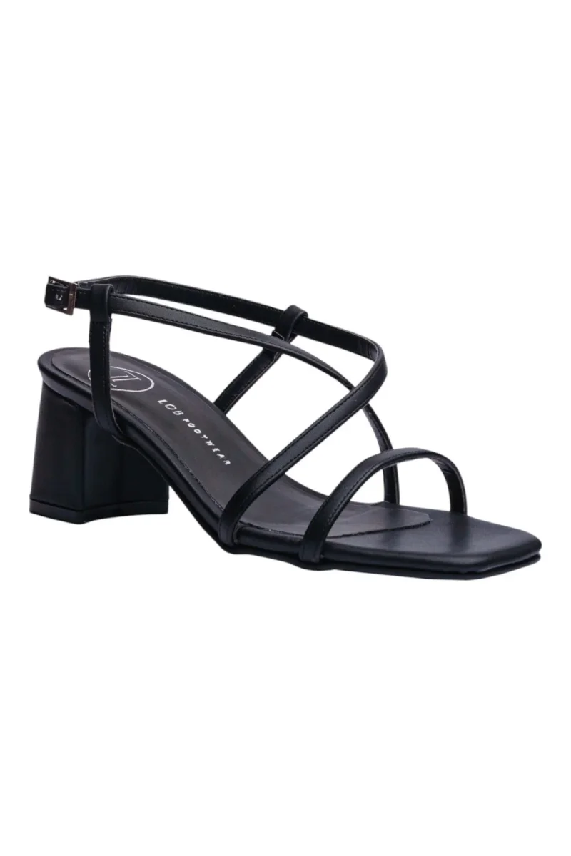 Sandalia Tacón Para Mujer Lob Footwear Negro 81205724 - Imagen 3