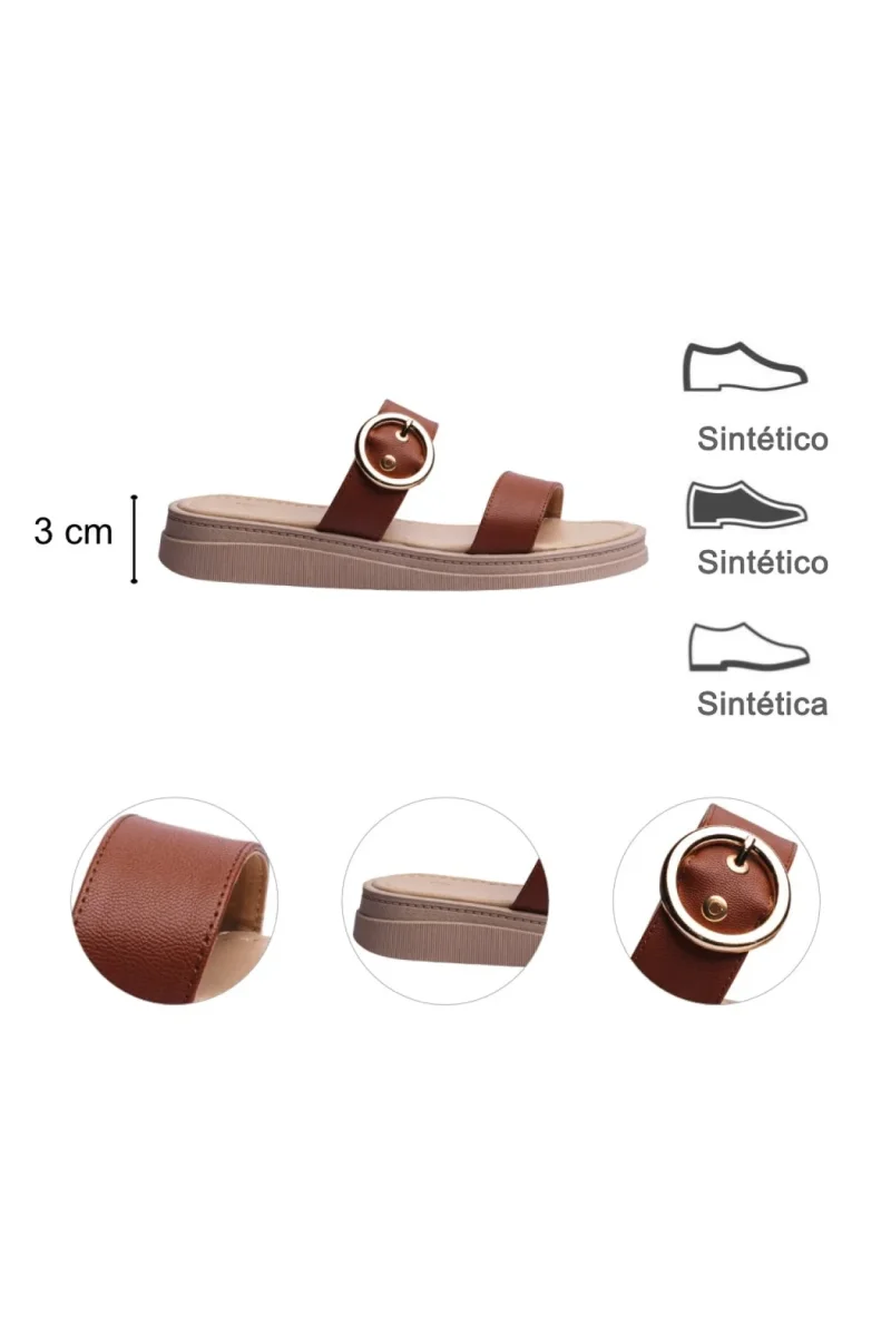 Sandalia Cuña Para Mujer Lob Footwear Cafe 83405702 - Imagen 9