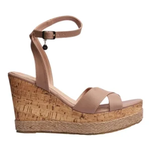 Sandalia Cuña Para Mujer Lob Footwear  Beige 83705720