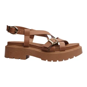 Sandalia Piso Para Mujer Lob Footwear Napa Turim Café 86805083