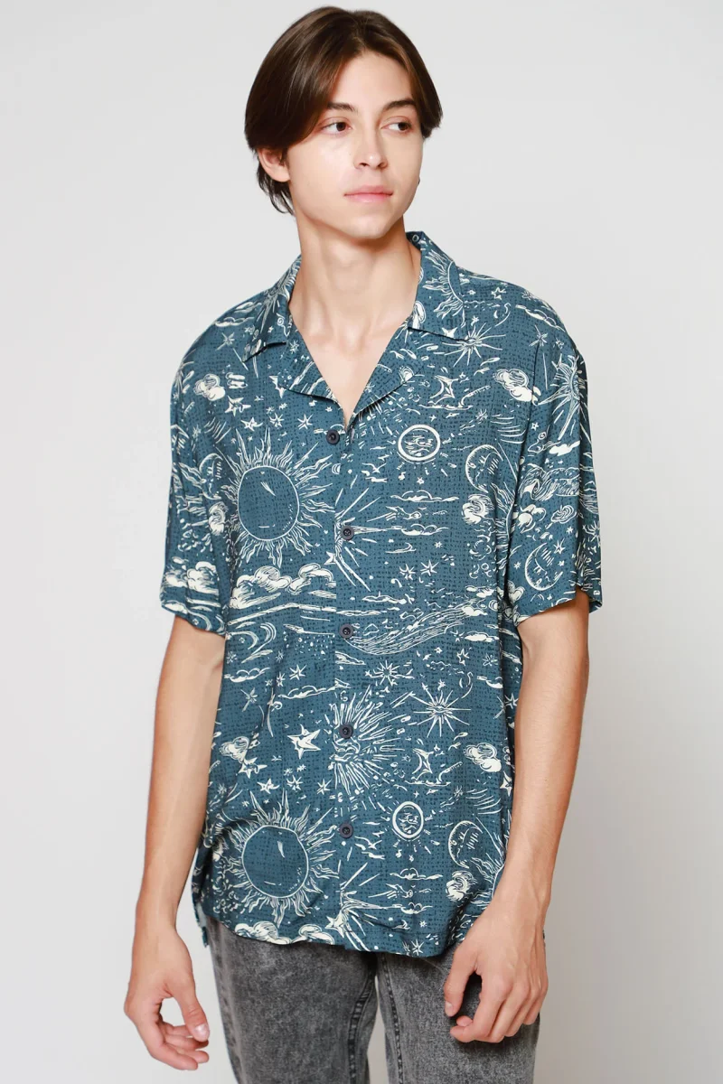 Camisa Resort Full Print Relaxed Fit