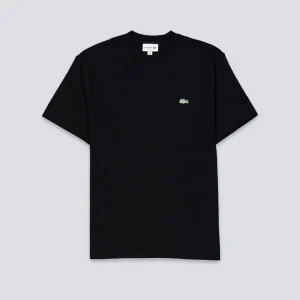 Camiseta De Lacoste Estampado Tennis Heritage Negro Hombre