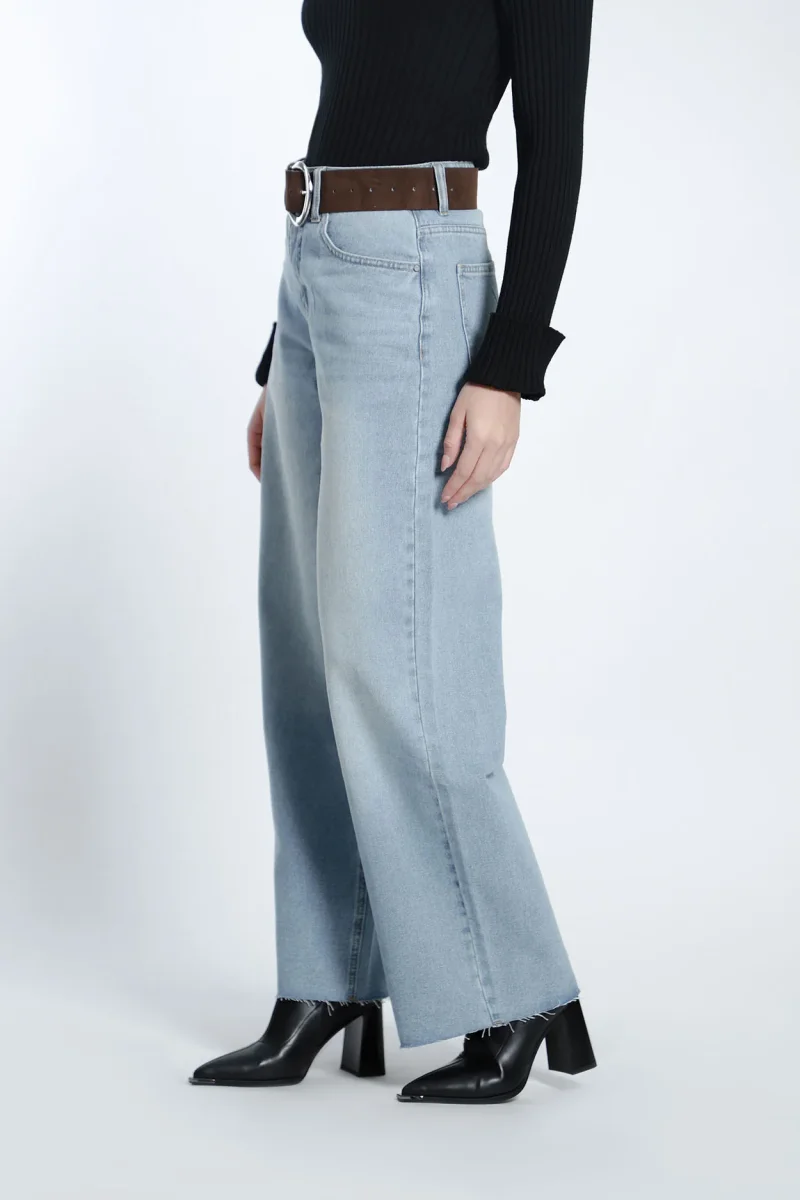 Jeans Denim Culotte con Cinto - Imagen 3
