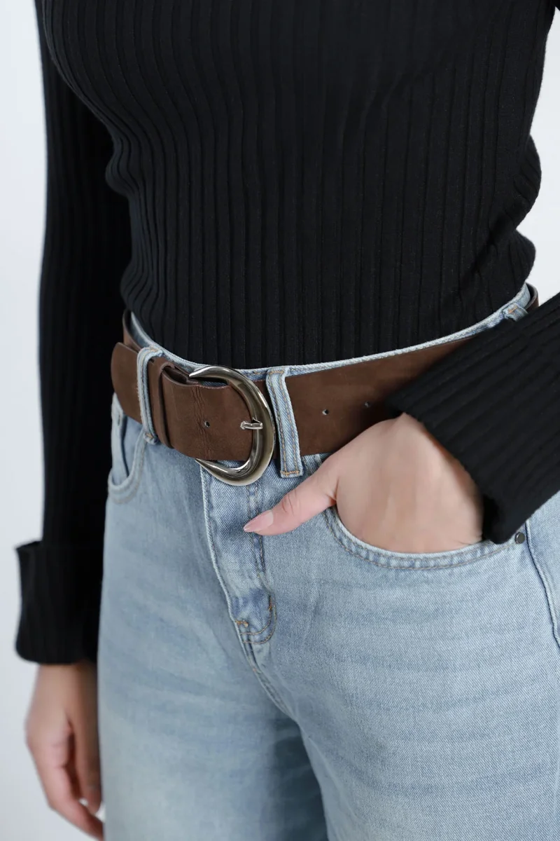 Jeans Denim Culotte con Cinto - Imagen 4