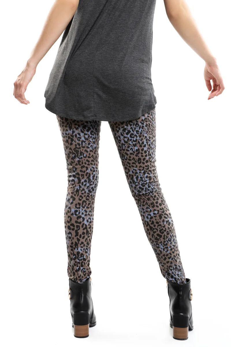 Pantalón Gabardina Animal Print Corte Skinny - Imagen 4