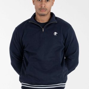 SUDADERA CUELLO ALTO COLLEGE, NAVY / M4003