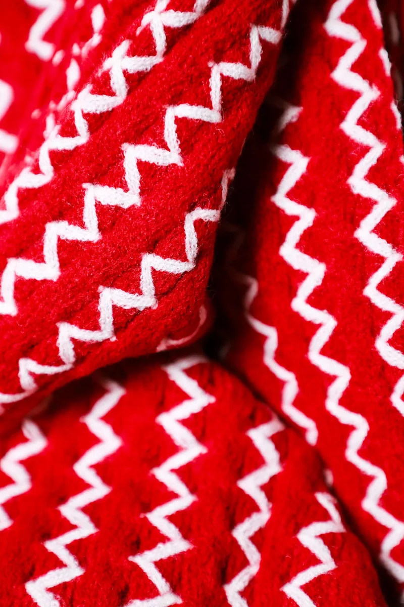 Bufanda Roja Zigzag - Imagen 3