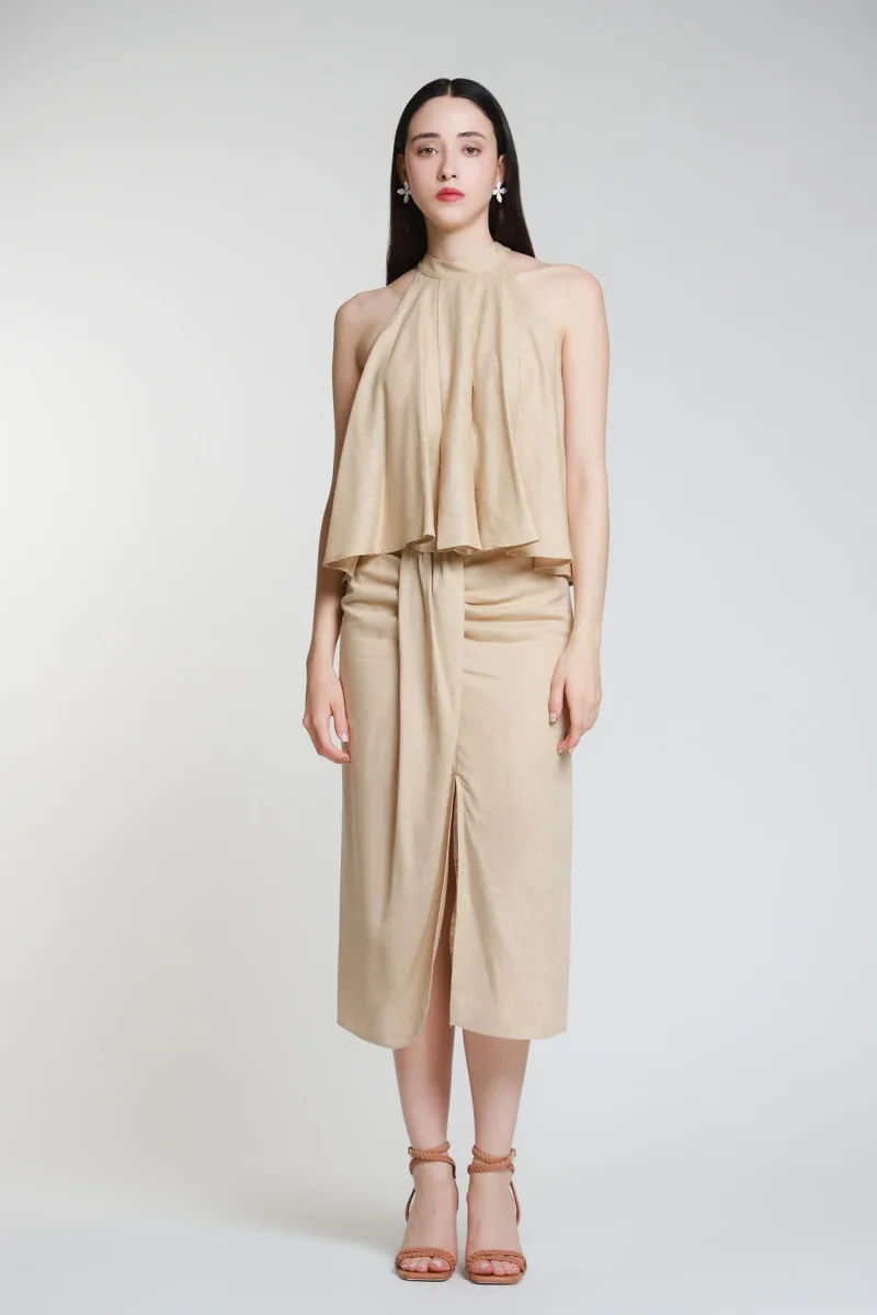 Falda Midi Con Fruncido - Imagen 2