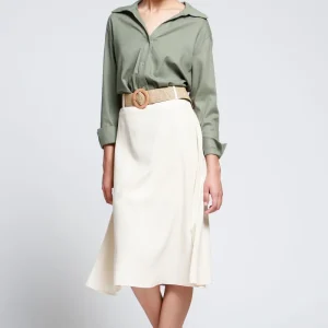 Falda Midi Con Cinto