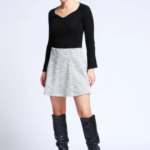 Falda Tweed Cintura Alta