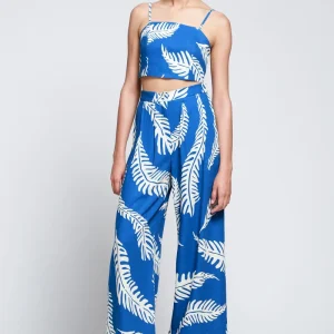 Pantalon Mezcla Lino Estampado